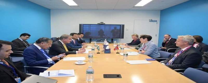 وزیر خارجہ مخدوم شاہ محمود قریشی کی اقوام متحدہ جنرل اسمبلی کے چھہترویں اجلاس کے موقع پر ناروے کی وزیرخارجہ محترمہ اینا ایریکسن سوریڈا سے ملاقات