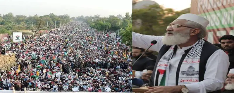 یہ عربوں کا نہیں ہر مسلمان کا مسئلہ ہے، افسوس ہے کہ مسلم حکمرانوں نے کوئی فرض نہیں ادا کیا. امیر جماعت اسلامی سراج الحق