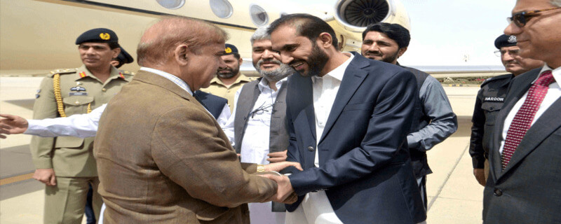 وزیراعظم شہباز شریف ایک روزہ دورے پر کوئٹہ پہنچ گئے