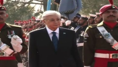 قازقستان کے صدر کے اعزاز میں وزیراعظم ہاؤس میں پروقار استقبالیہ، گارڈ آف آنر پیش